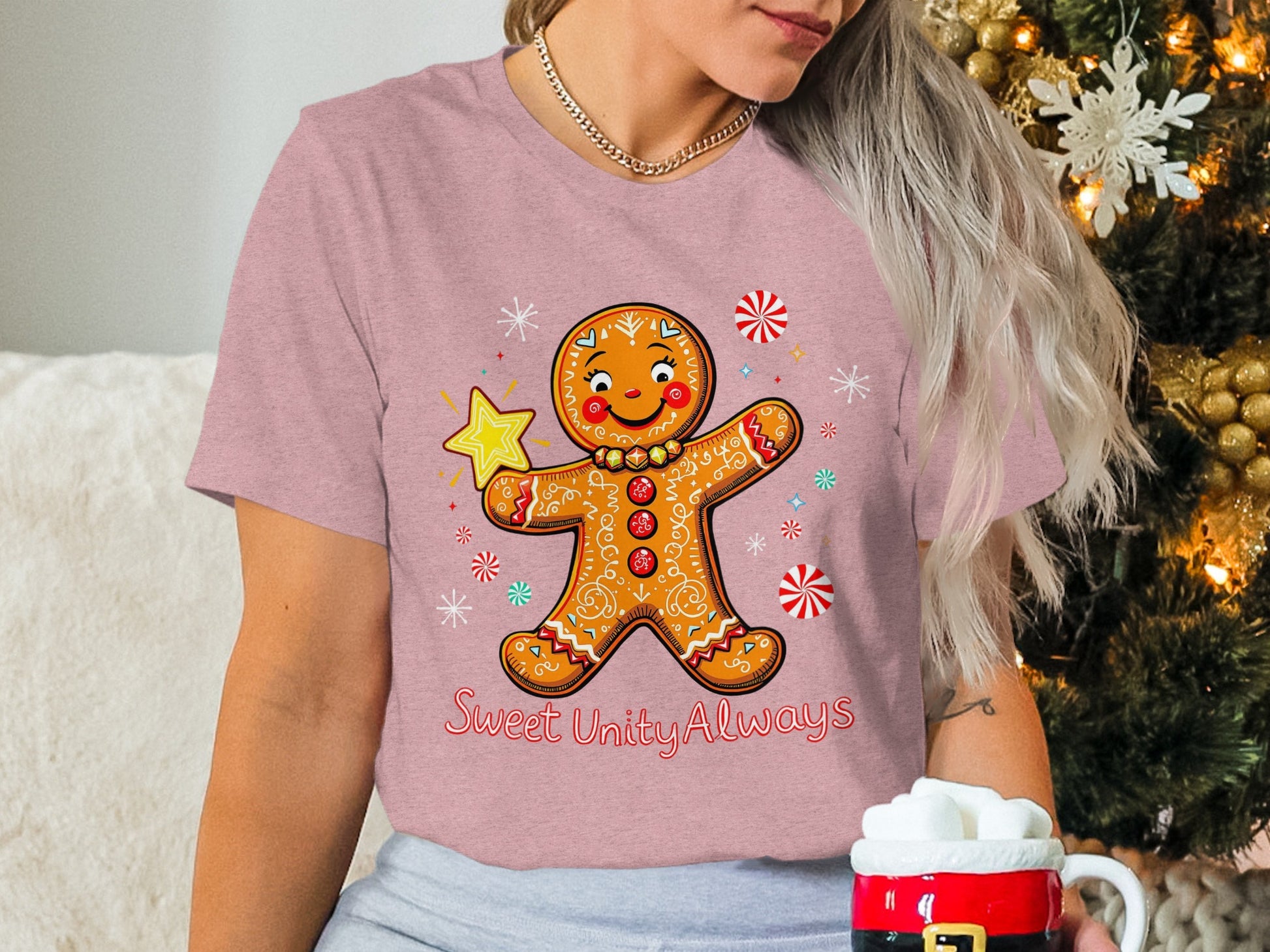 Sweet Unity Always Gingerbread Man Christmas Tee