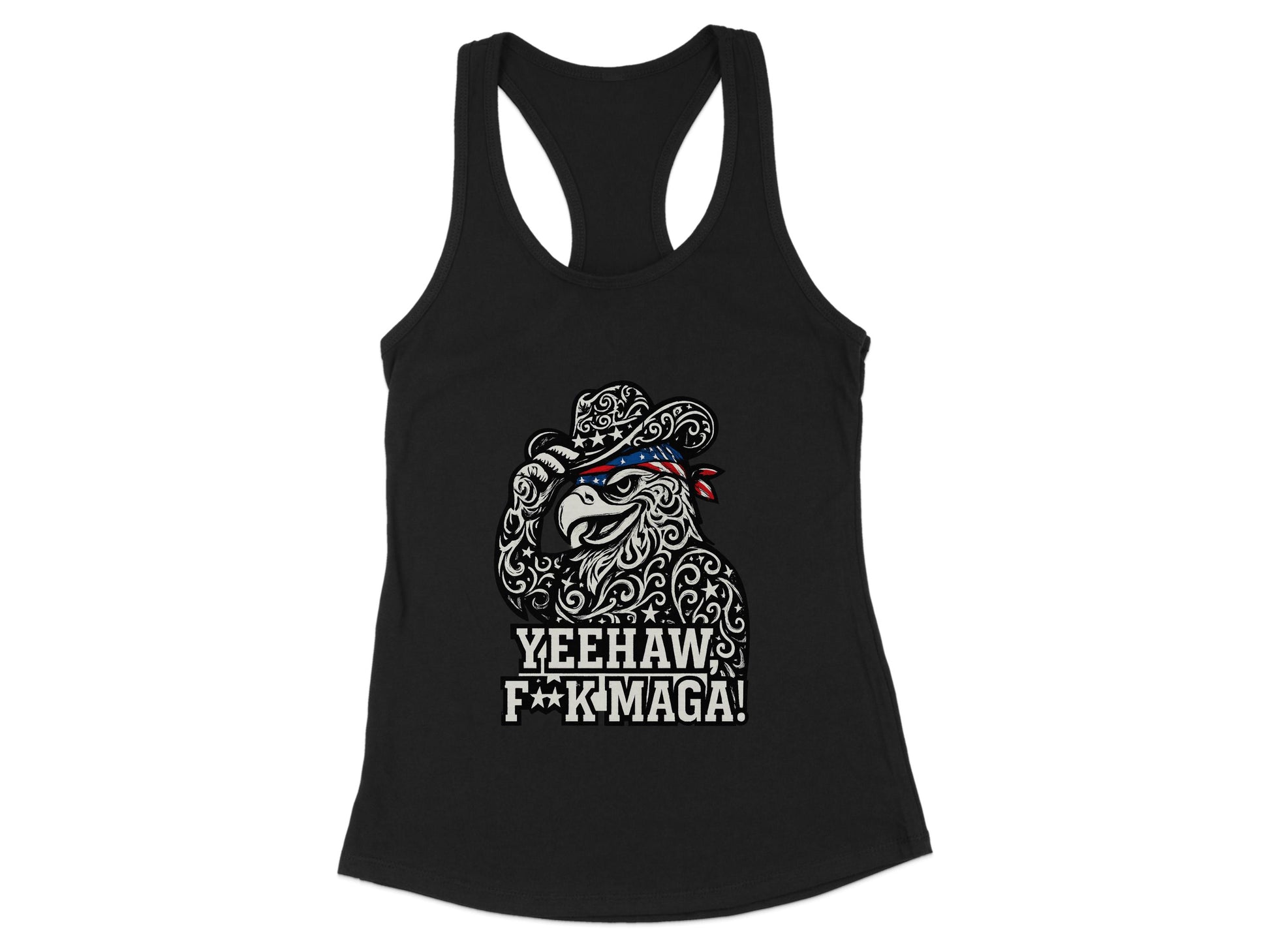 Yeehaw F**kmaga Bear with Cowboy Hat Tank Top product