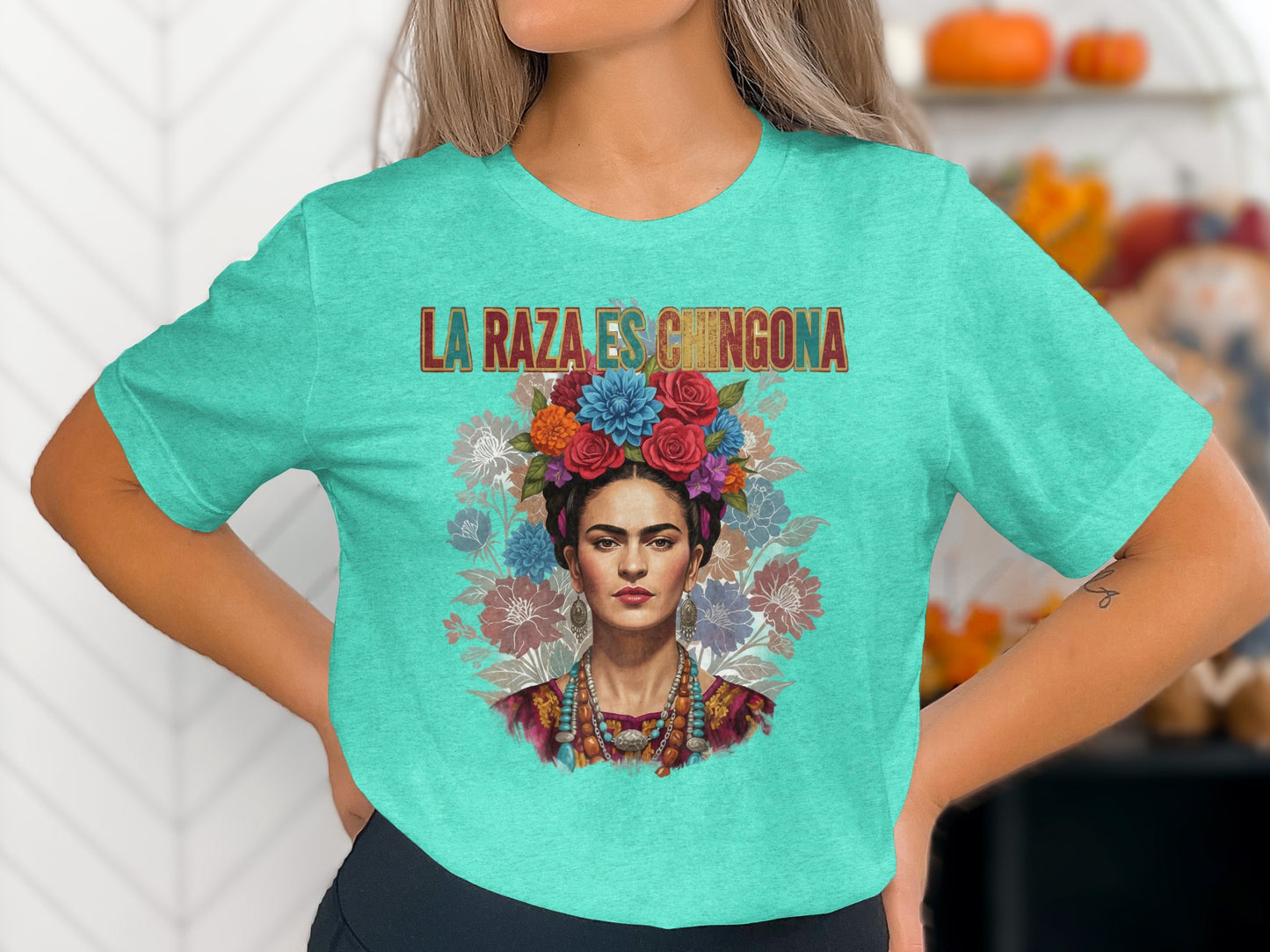 La Raza es Chingona Colorful Graphic T-Shirt Product