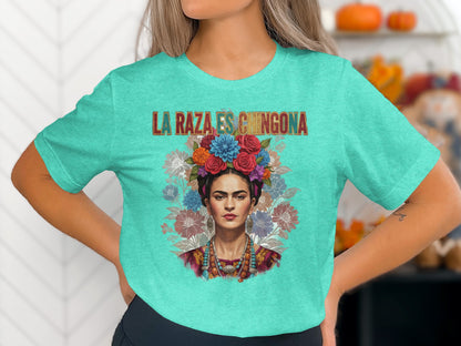 La Raza es Chingona Colorful Graphic T-Shirt Product