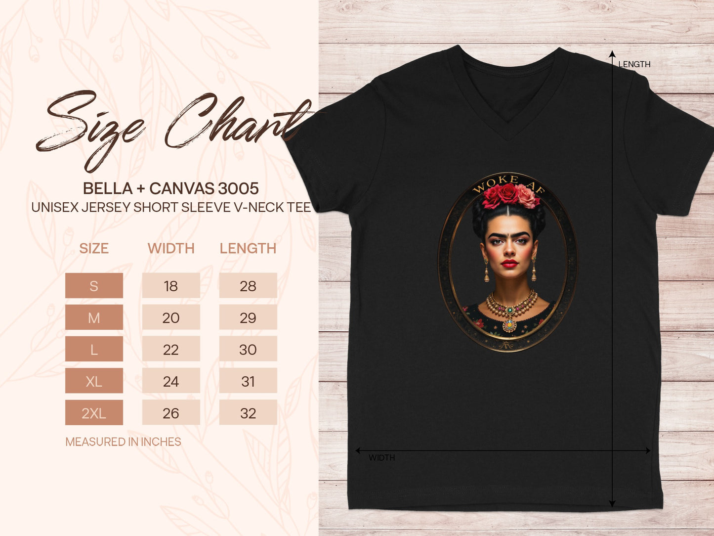 Woke Frida Unisex Jersey Short Sleeve V-Neck Tee product