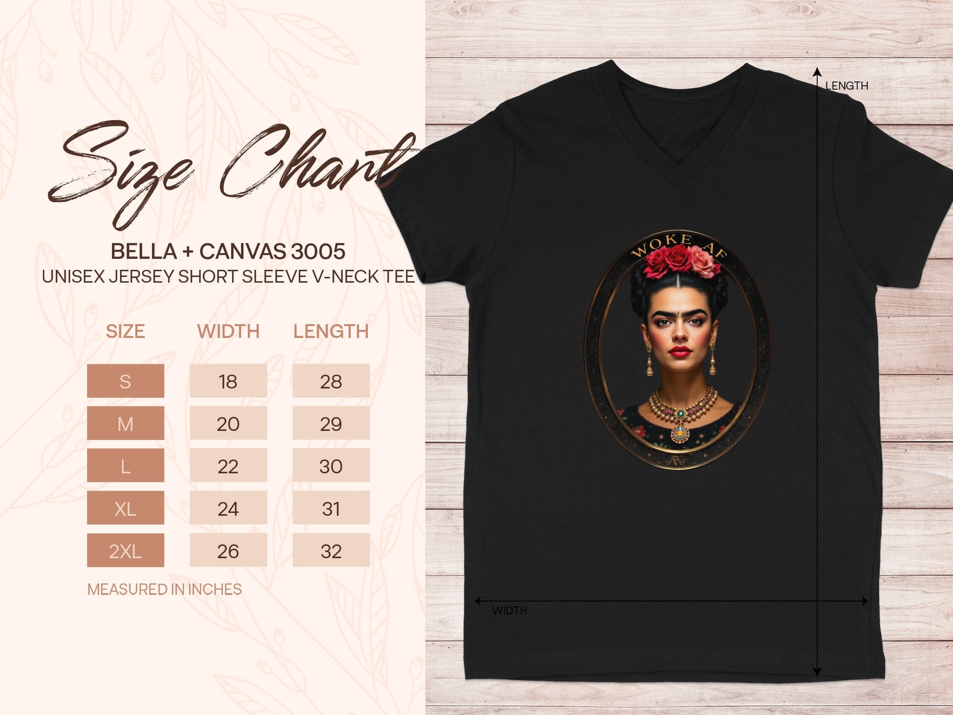 Woke Frida Unisex Jersey Short Sleeve V-Neck Tee product
