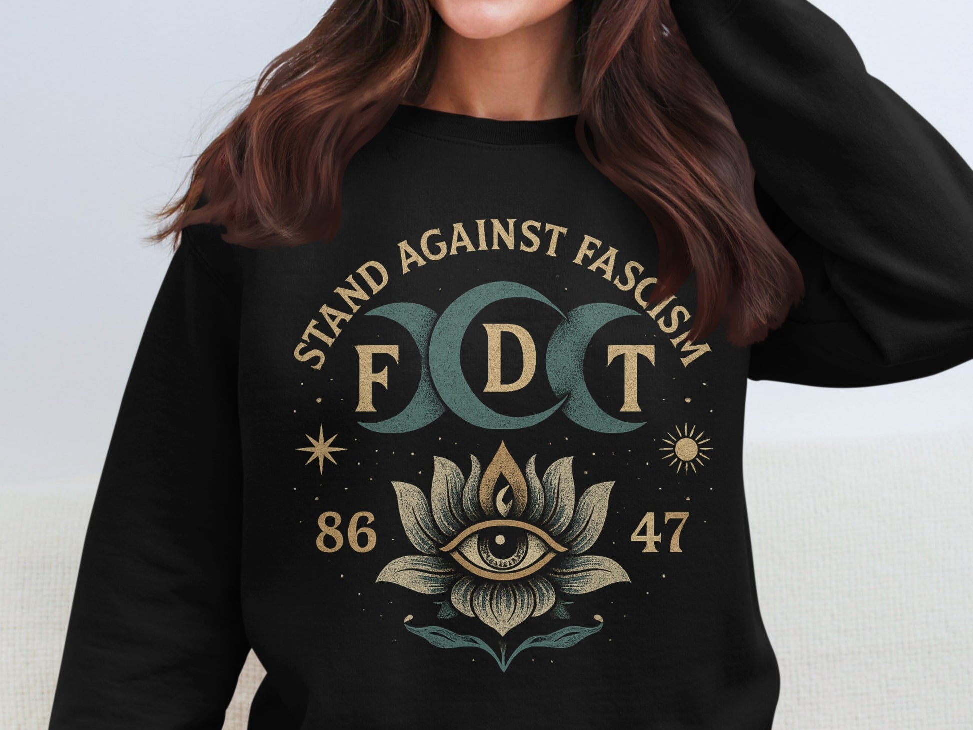 Stand Against Fascism FDT 86 47 Lotus Sweatshirt Product