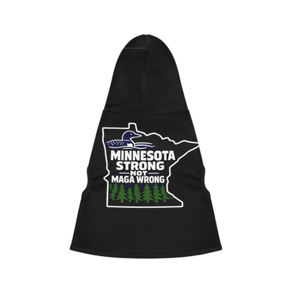 Minnesota Strong Not MAGA Wrong Black Dog Hoodie