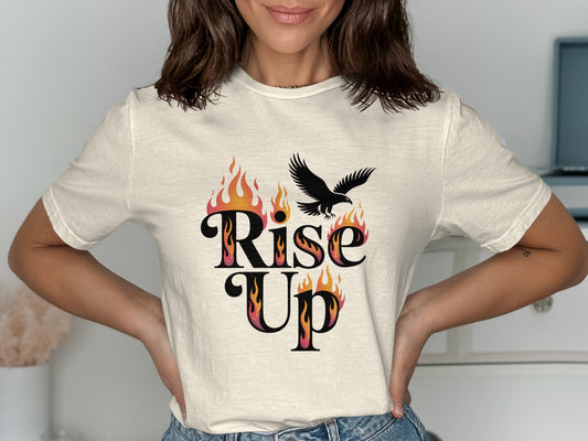 Rise Up Flaming Eagle Graphic Tee product type