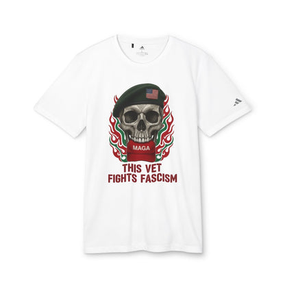 This Vet Fights Fascism Skull Graphic T-shirt