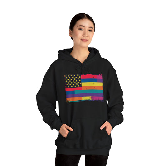 pride hoodie Pride & Patriotism Hoodie | Unisex Heavy Blend™ Sweatshirt
