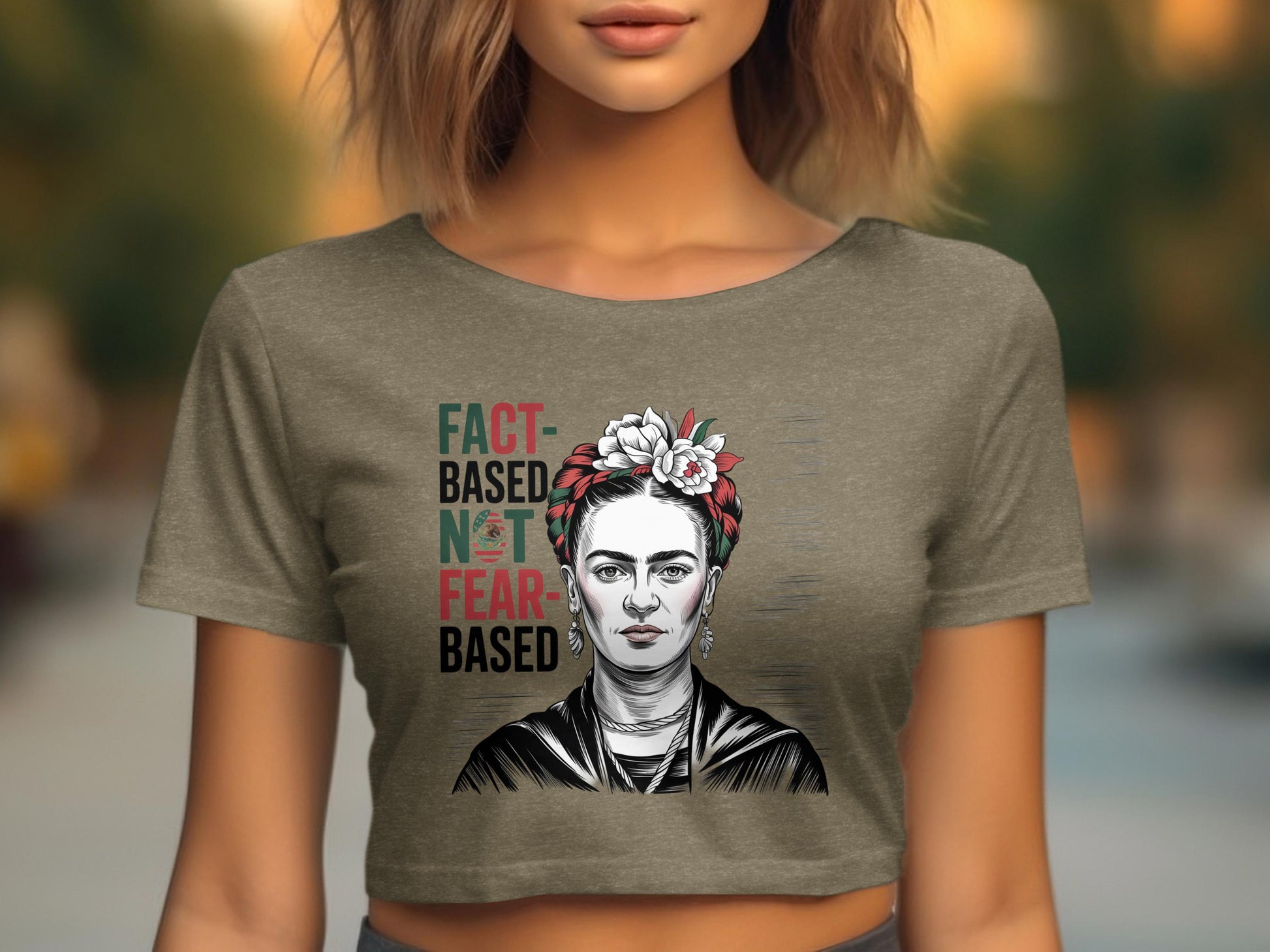 Fact Based Not Fear Based Art Print Crop Top product type