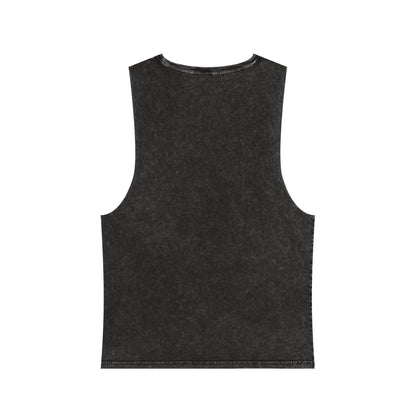 Unisex Stonewash Graphic Tank Top - Rainbow Theme, Perfect for Summer Parties, Pride Events, Casual Outings, Music Festivals, LGBTQ+ Spirit