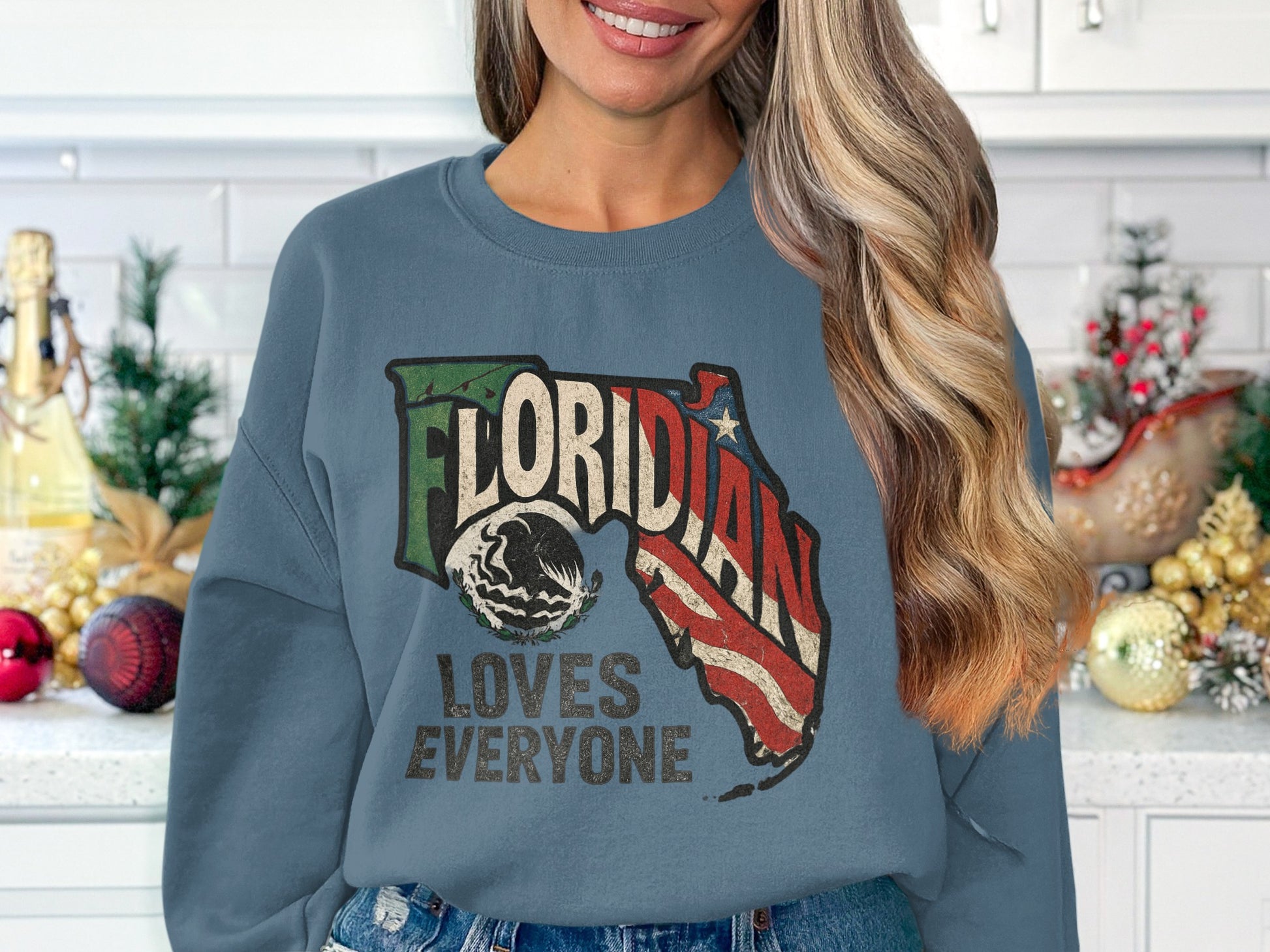 Floridian Loves Everyone Graphic Sweatshirt product type