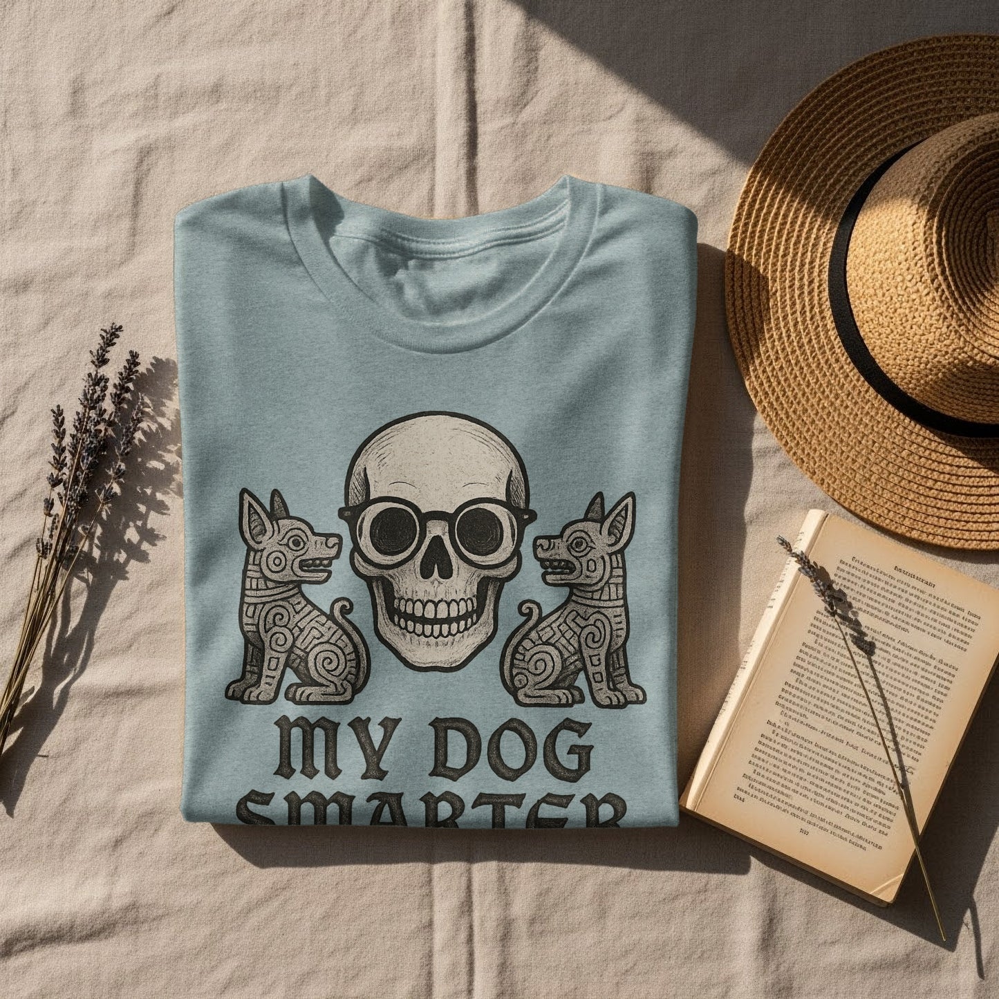 My Dog Smarter Skull And Dogs Graphic Apparel
