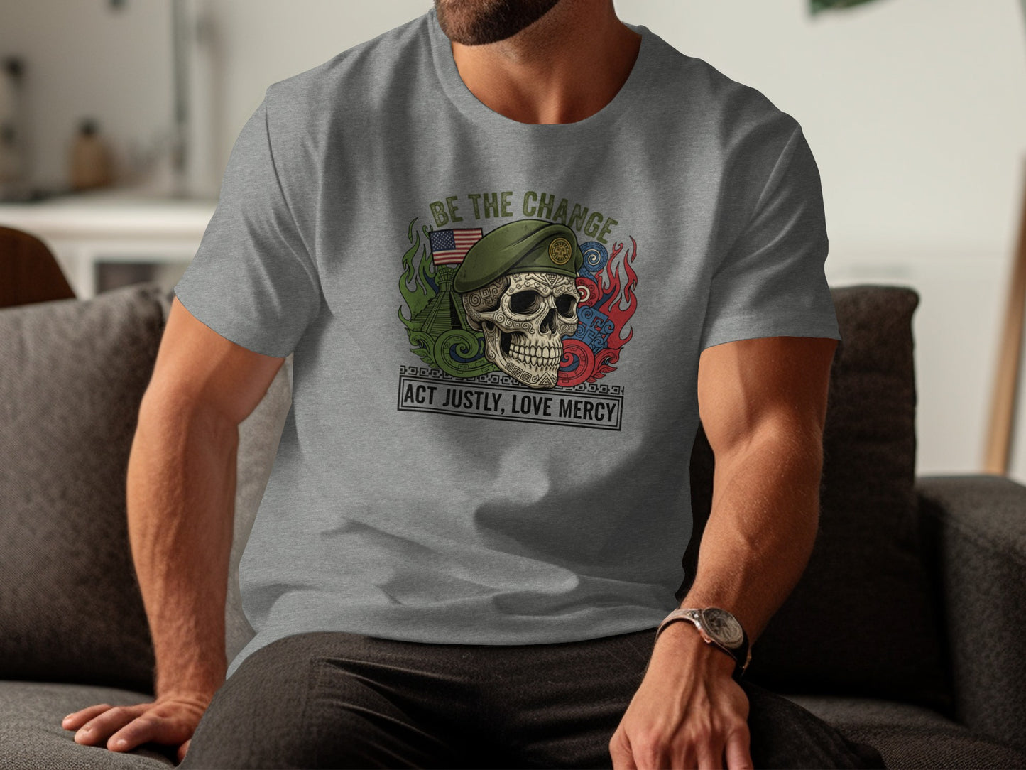 Be The Change Act Justly Love Mercy Skull product