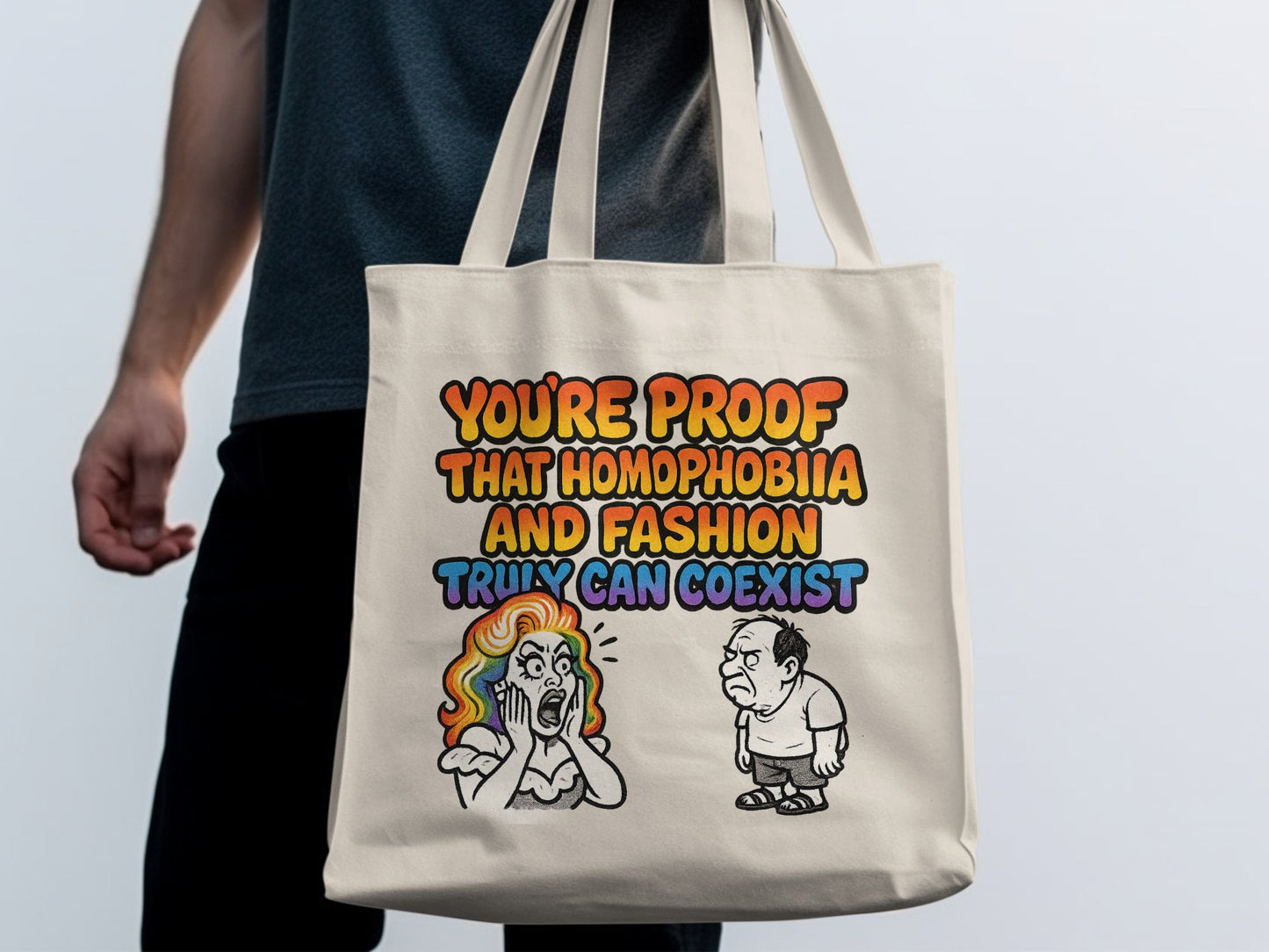 Fashion Anti-Homophobia Statement Tote Bag product type