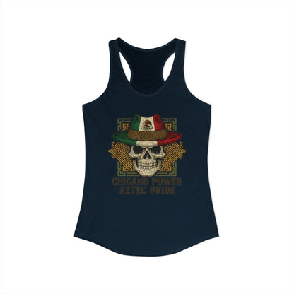 Chicano Power Aztec Pride Skull Design Tank Top