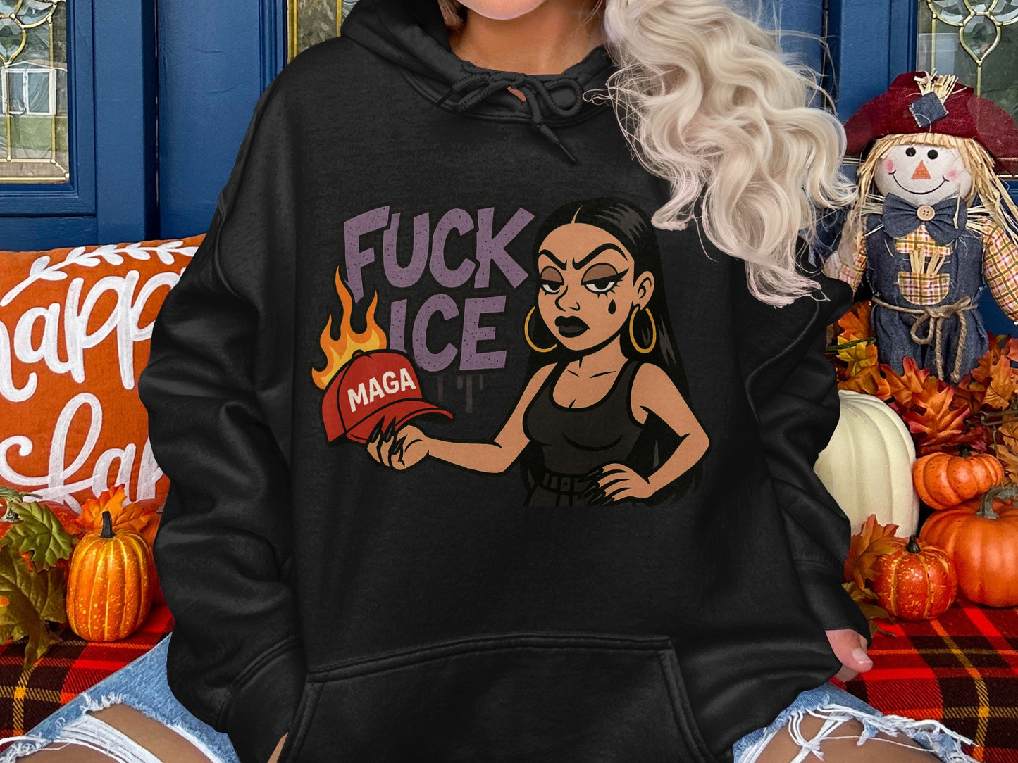 Bold Anti-MAGA Graphic Hoodie for Statement Product