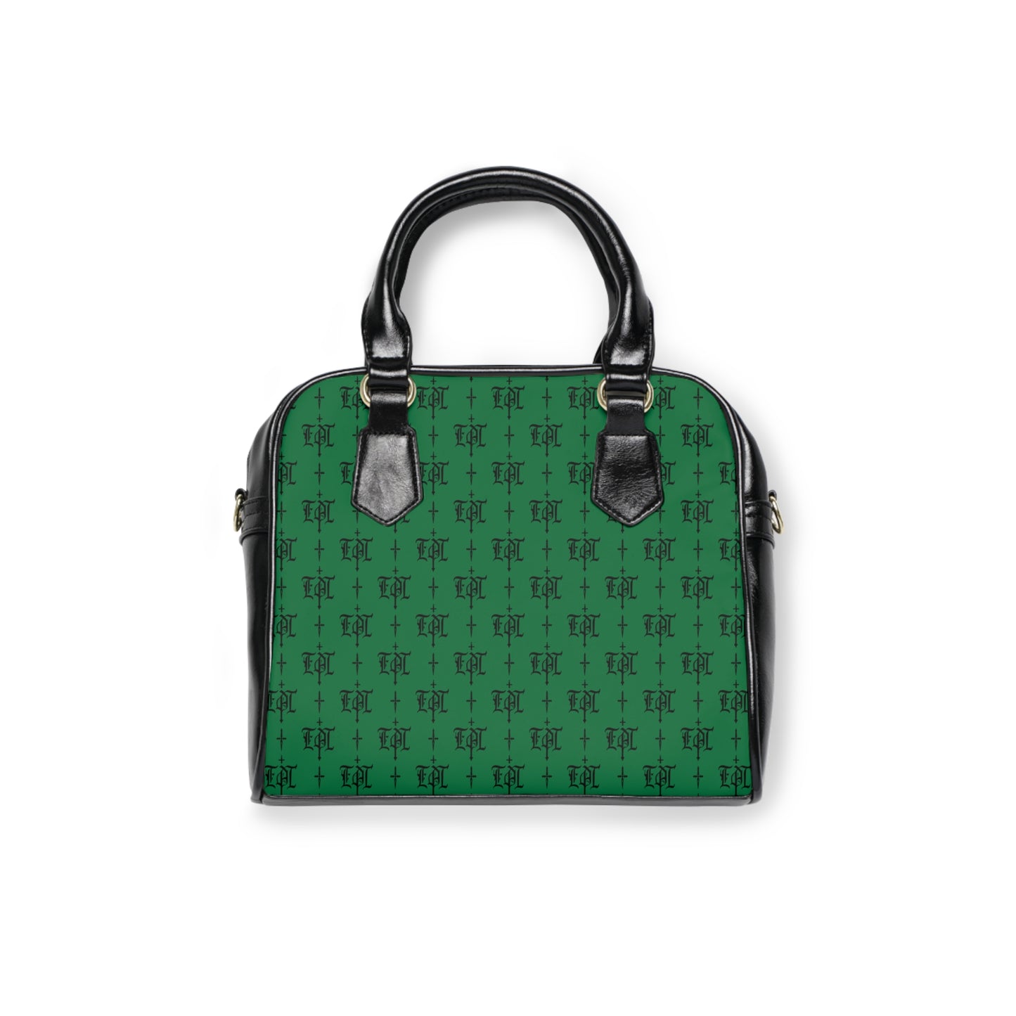 FDT Green Purse Woke Anti Trump Liberal Purse |Monogram Grey Shoulder Handbag — Elegant Patterned Satchel Purse