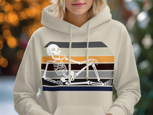 Retro Skeleton Graphic Pullover Hoodie product type