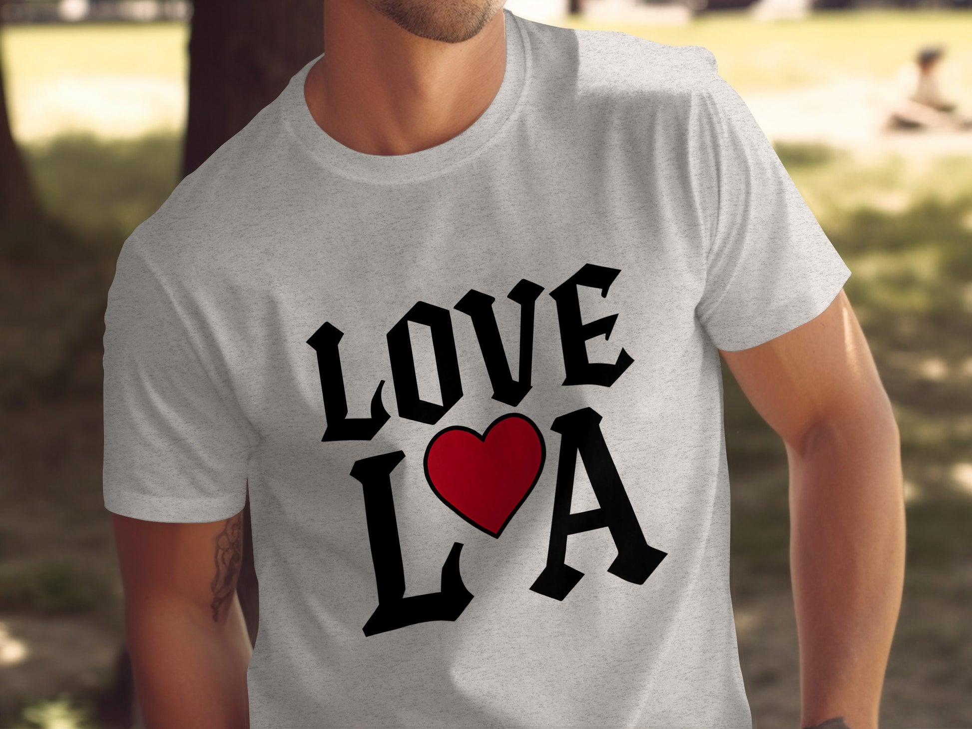 Love LA Heart Design Graphic T-Shirt product type