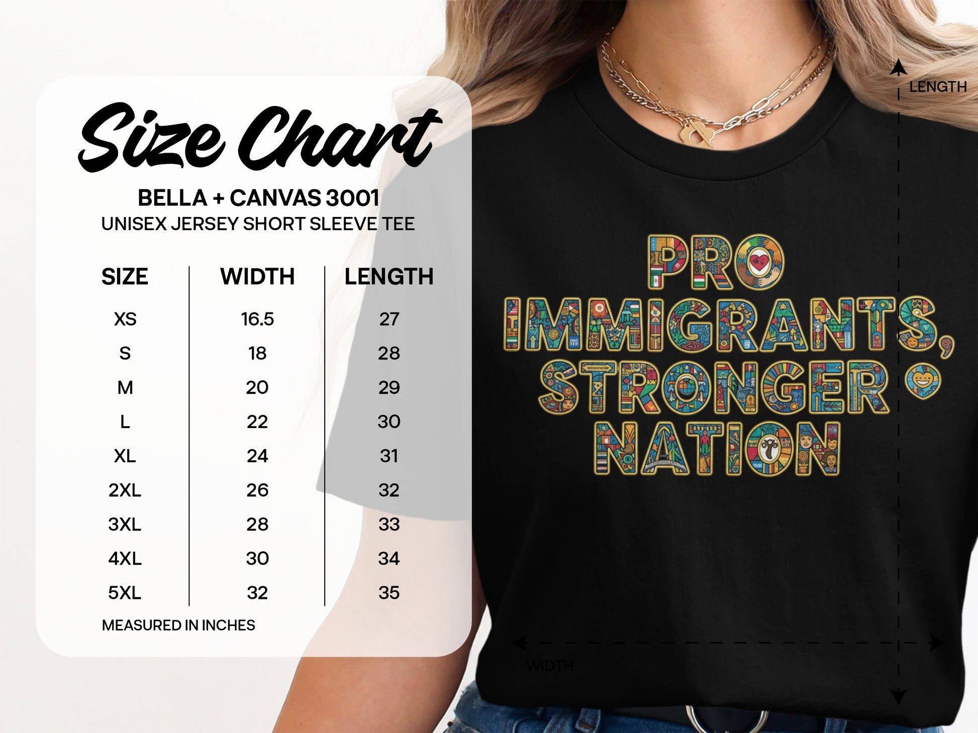 Pro Immigrants Stronger Nation Tee for Sale