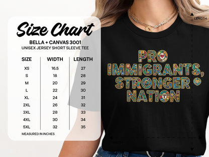 Pro Immigrants Stronger Nation Tee for Sale