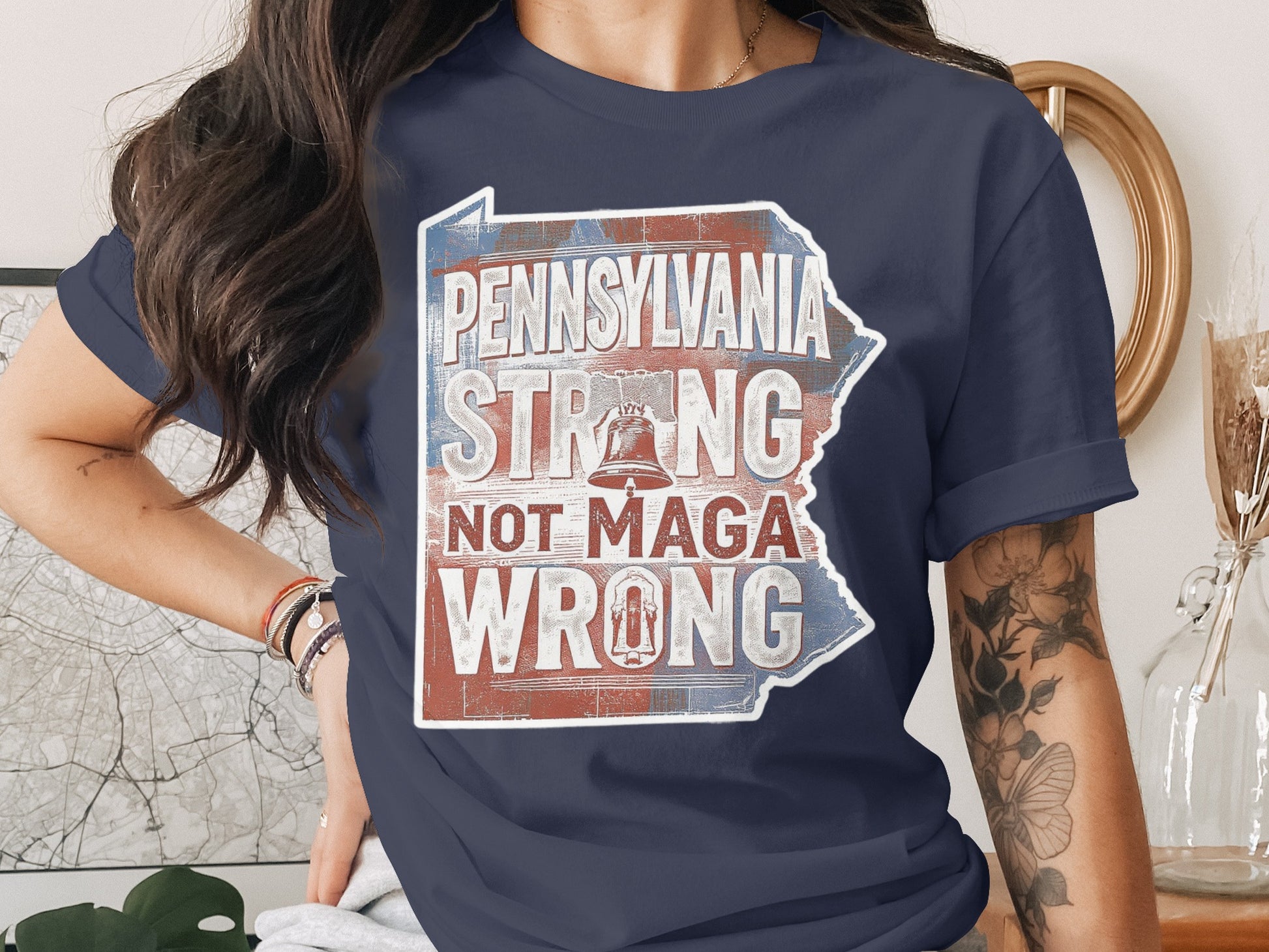 Pennsylvania Strong Not Maga Wrong Shirt product
