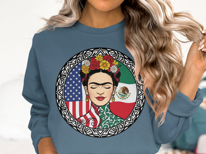 Colorful Frida Graphic Hoodie with Unique Artwork