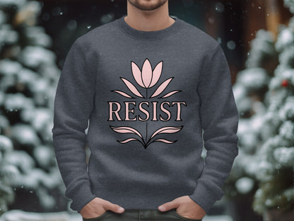 Resist Graphic Design Print on Sweatshirt Product