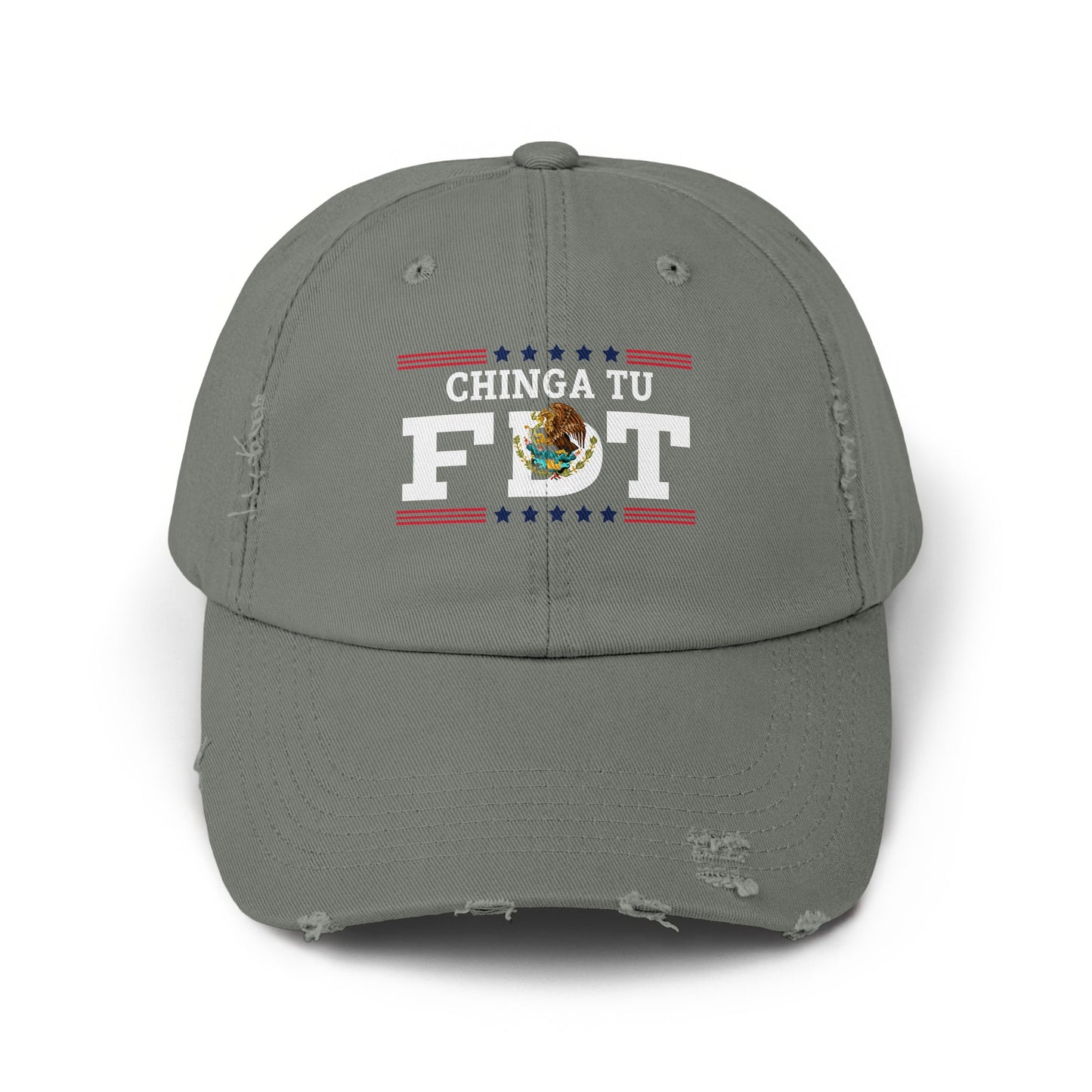 Stylish Distressed Chinga Tu FDT Baseball Cap product