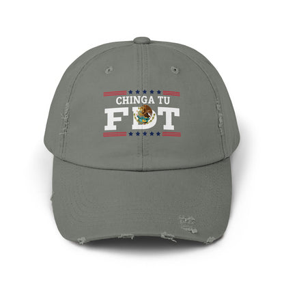 Stylish Distressed Chinga Tu FDT Baseball Cap product