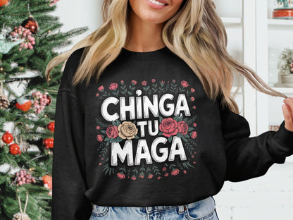 Stylish Sweater with Festive Floral Design product type