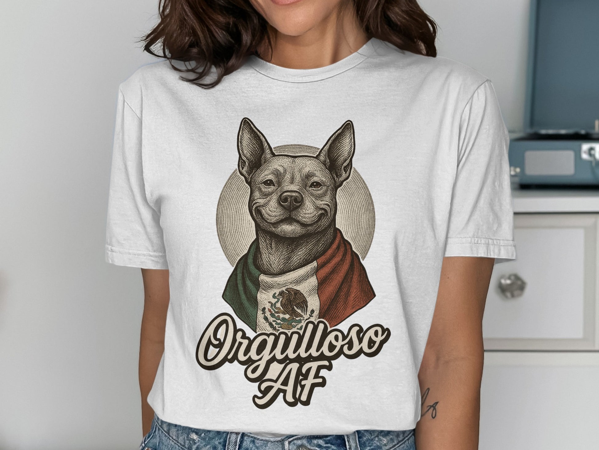 Proud Mexican Dog Print T-shirt Casual Wear product type