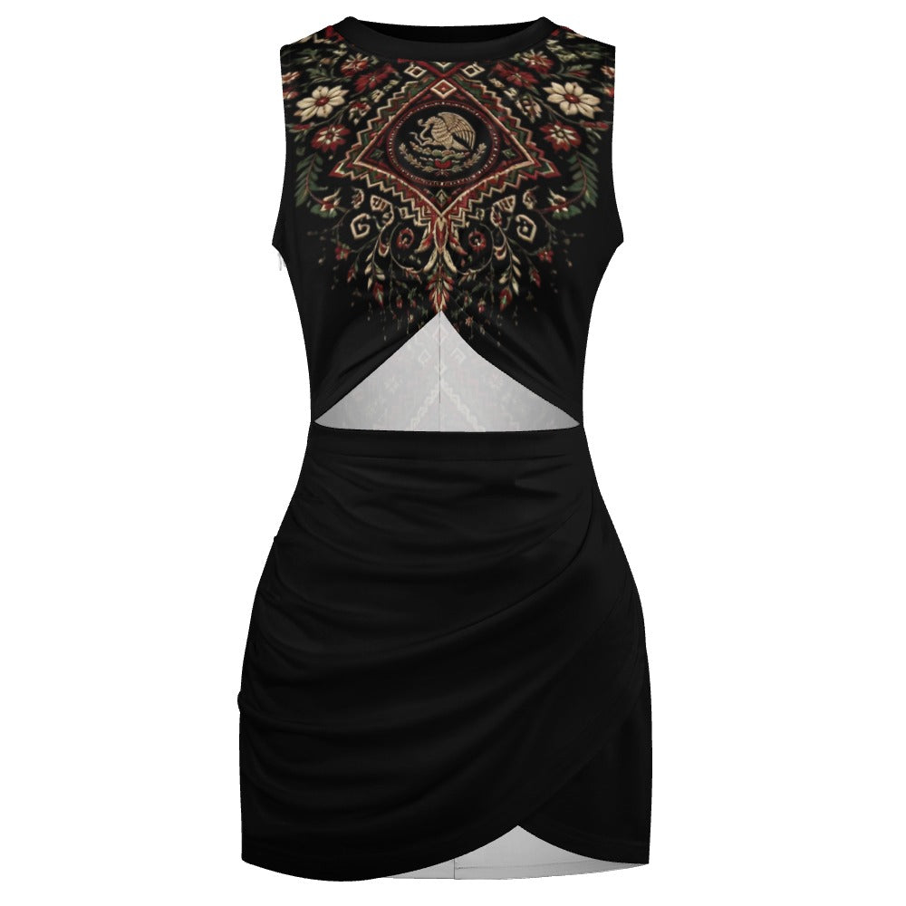 Navel-Baring Cross-Fit Hip Skirt