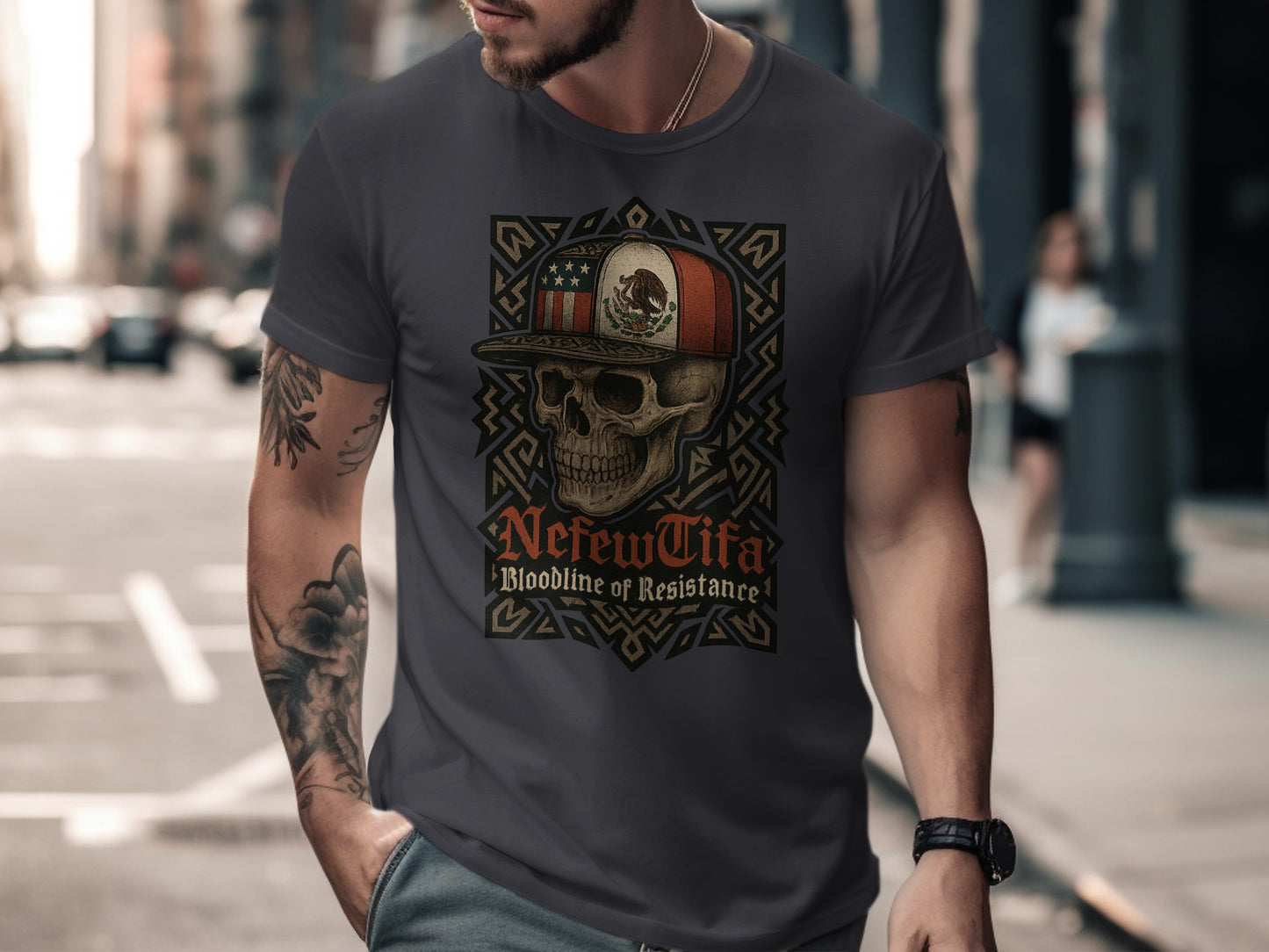 Nefew Cifa Bloodline of Resistance Skull T-Shirt