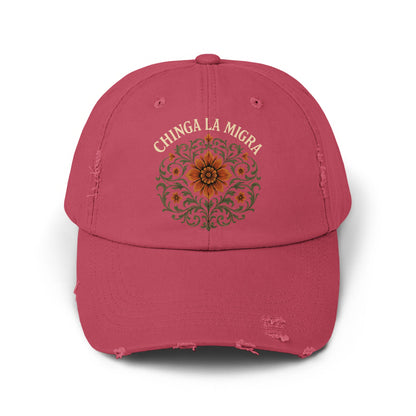 Chinga La Migra Distressed Cotton Adjustable Hat product