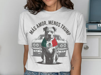Mexican Flag Pitbull Car Graphic Tee Shirt product