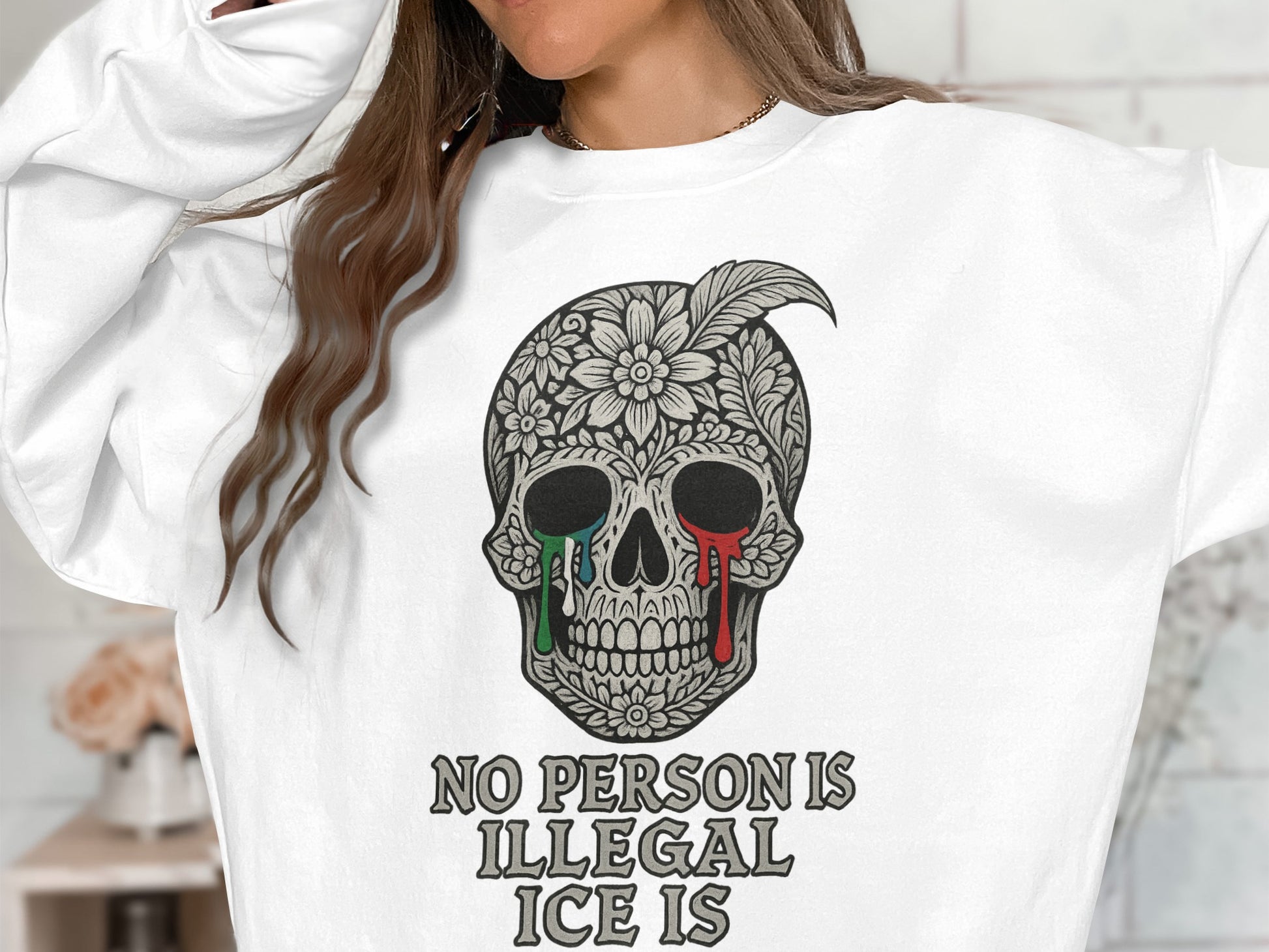 No Person Is Illegal ICE Is Statement Sweatshirt