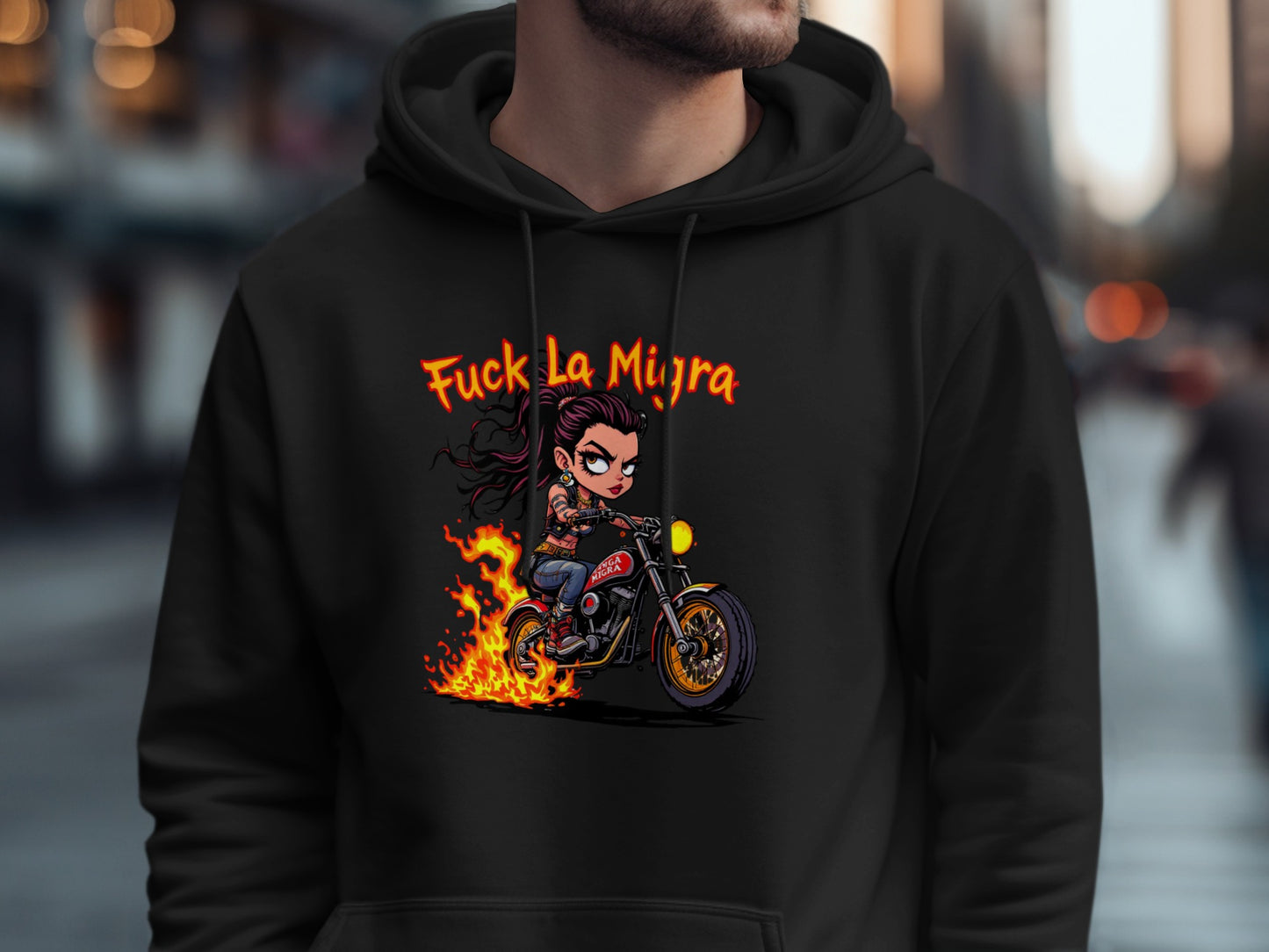 Fuck La Mijra Motorcycle Rider Hoodie product