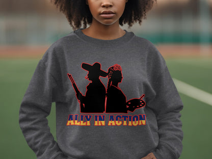 Ally in Action bold graphic sweatshirt