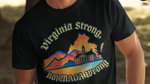 a person wearing a black t-shirt with a graphic design on it.