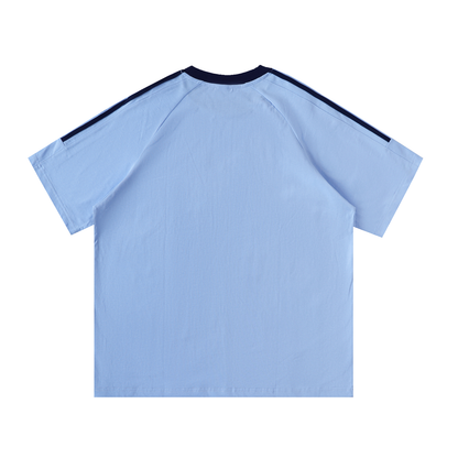 Chinga Tu Maga Contrast Tape Crewneck Cotton T-Shirt
