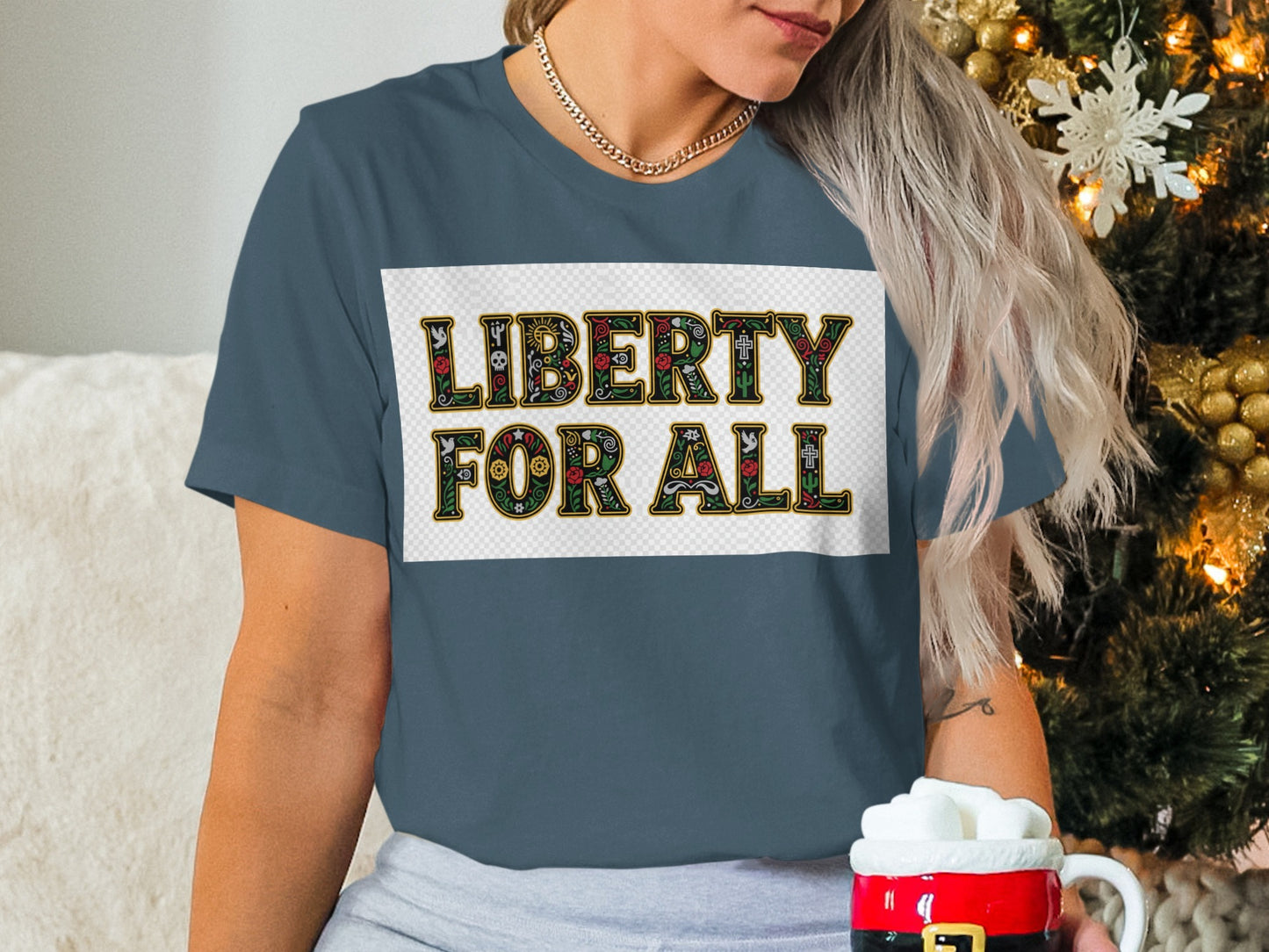 Unique Liberty For All Graphic T-shirt for Adults