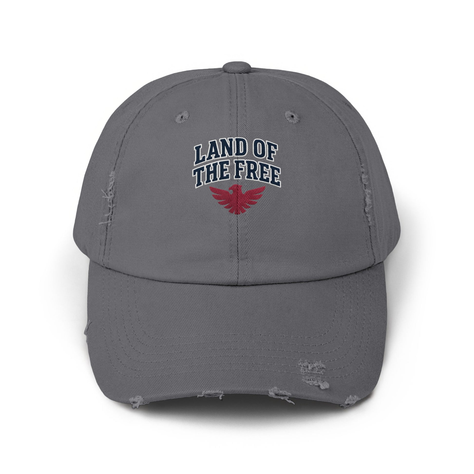 Land of the Free Embroidered Distressed Cap product