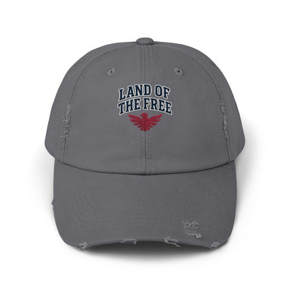 Land of the Free Embroidered Distressed Cap product