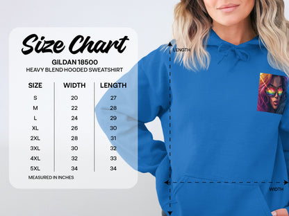 Vivid Artwork Design on Cozy Hoodie product type