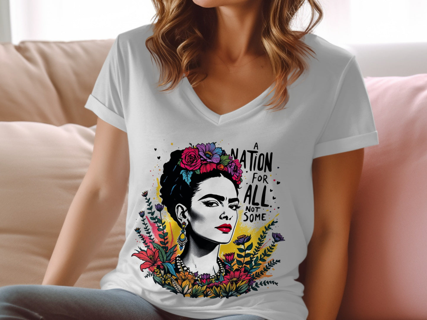 A Nation for All Not Some Vibrant Graphic T-Shirt
