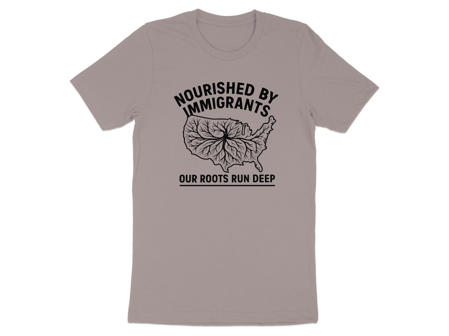 Nourished By Immigrants Our Roots Run Deep t-shirt