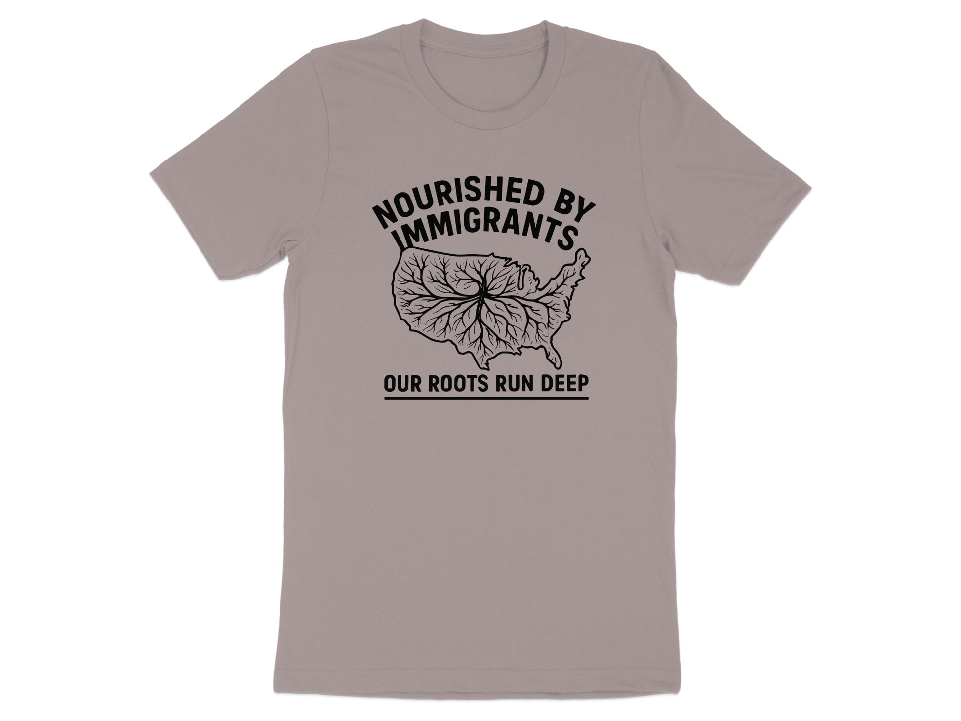Nourished By Immigrants Our Roots Run Deep t-shirt