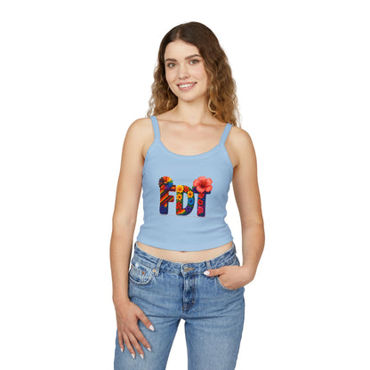 high quality Floral FDT Women's Spaghetti Strap Tank Top – Vibrant Summer Style