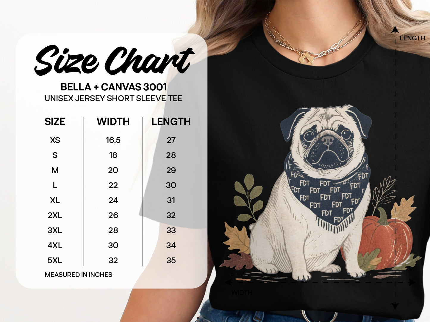 Cute Pug with Bandana T-Shirt for Dog Lovers