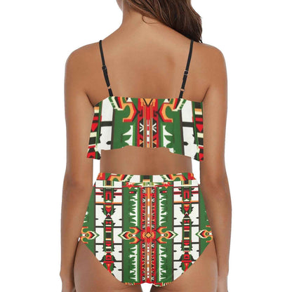 High Waisted Flounce Bikini Set (S13)